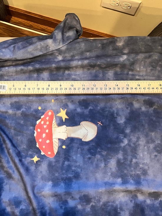 ROMWE Blue Short Sleeve Tee with Red Mushroom Graphic - Picture 8 of 8